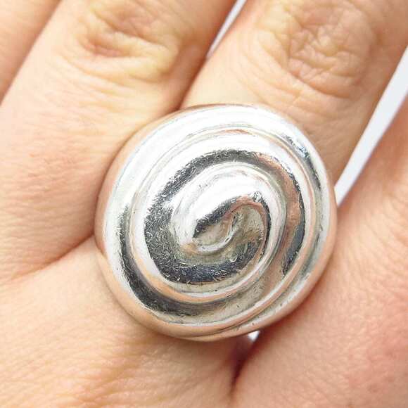 Other - 925 Sterling Silver Vintage Mexico Spiral Ring Size 7.75